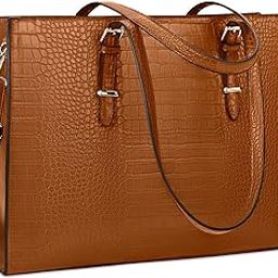Laptop Bag for Women 15.6 inch Laptop Tote Bag Leather Classy Computer Briefcase-image-61