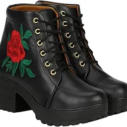 commander shoes Latest Casual Boots for Women and Girls (36 EU)(3 UK) (Black)-picture-17