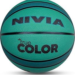 Nivia True Color Basketball, As per BFI Standard, 14 Panels, Moulded Soft Rubber Cover with Pebbled Texture, Butyl Threadwounded Bladder, Made for Tournaments, To Play on All Indoor & Outdoor Surfaces-image-5