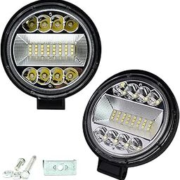 APSMOTIV Round Mercury 4 Inchas Work Lights For Off Road Truck Jeep SUV, ATV and UTV 32LED Spot Beam Lights Fog Light long Spot Head Lamp for Bikes Cars and Motorcycle 12V LED Lights Set of 2-picture-17