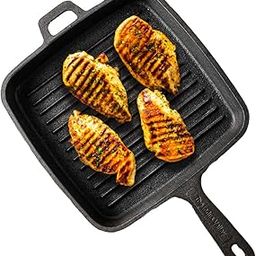 The Indus Valley Pre-Seasoned Cast Iron Grill Pan with Long Handle | Medium, 25 cm/9.8 inch, 1.5Ltr, 3.4kg | Induction Friendly | 100% Pure & Toxin-Free, No Chemical Coating, Black-picture-16