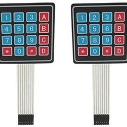 Keypad - 4x4 Matrix - Membrane Type - 16 Keys - Pack of 2-9