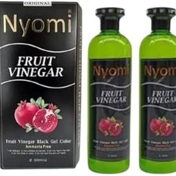 Nyomi Fruit Vinegar Instant Black Hair Colour | Natural Herbal Hair Dye for Men Women | Long Lasting Hair Gel Colour -1000 ml-image-107