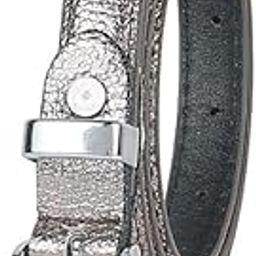 Metalic Silver Women Leather Formal Belt(LADY751-1MET)-image-30