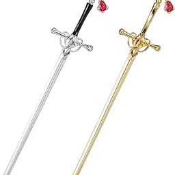 2 Pcs Chinese Sword Hair Pin Set,Hair Stick for Bun, Ancient Style Hair Accessories for Women, Vintage Hair Sticks for Wedding, Party and Daily Use-image-67