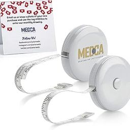 MEDca Body Tape Measure - 2 Pack Retractable Tape Measure Ruler for Accurate Body Fat Calculator, Inches & Cm, Pin Lock Feature, Easy One-Hand Use-picture-4
