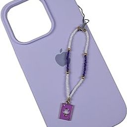 Phone Charm With Purple Seed Beads-7