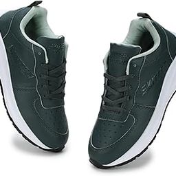 Women's Lightweight Sports Shoes Resin Material Olive Color Footwear (GN-237)-24