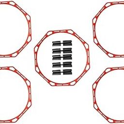 Enakshi (LABEL) Creations 5X Agility Rings Speed Rings for Indoor or Outdoor Use Practice Games Hockey Red-picture-4