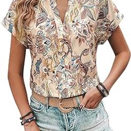 Women’s Cute Bow Print Ruffle Sleeve Blouse – Elegant V-Neck Summer Top – Stylish Casual Sleeveless Shirt for Office, Vacation – Chic Feminine Fashion for Modern Women-image-81
