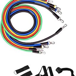 Omount Rubber Resistance Bands Set - Exercise Band Fitness Equipment, Suitable for Home & Gym Workout for Men and Women, Toning Tube for Exercise & Stretching, Multi Resistance Exercise kit.-image-42