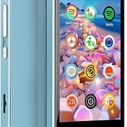 MP3 Player for Kids, Bluetooth MP3 Player with Spotify, Parental Controls, Spotify Kids, Audible, Amazon Music, Libby, 4.0” IPS Kids MP3 Music Player Up to 512GB (Blue)-32