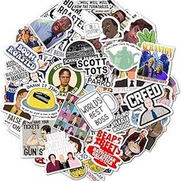 Pack of 50+ Office Laptop Sticker - TV Show Stickers for Laptop, Journal, Bike Helmet, Diary, Guitar, Mobile - Waterproof Residue Free-image-98