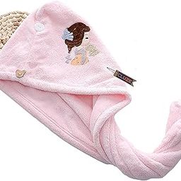 CLUZE Doll Girls Microfiber Hair Towel Wrap 400 GSM | Ultra Absorbent Fast Drying Hair Wrap for Wet Hair - Quick Drying for Salon (Pink)-image-14