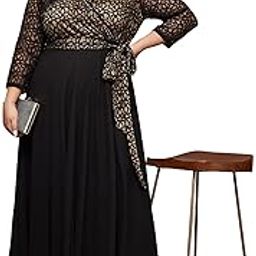 Women's Relaxed Fit V-Neck 3/4th Sleeve Maxi Dress-image-84