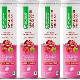 Dr. Vaidya's Apple Cider Vinegar Effervescent Tablets | With Garcinia, Vitamin B6 & B12 | Supports Weight Management | 15 Tablets (Pack Of 4)-17