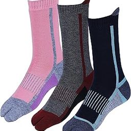 Women's Warm & Thick Towel Cushioned Multicolored Woolen Thumb Socks(Pack of 3 Pairs)(Free Size)-6
