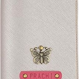 Personalized Passport Cover for Men and Women | Customized Travel Accessories Organizer | Vegan Leather Passport Cover | Unisex Handcrafted Gift (Rosegold)-image-30