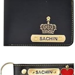 Personalized Mens Gift Combo Wallet & Keychain | Custom Name & Charms | Gift for Men-image-72