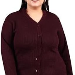 Plus Size Sweater for Womens Woolen Full Sleeve Cardigan 3XL 4XL 5XL 6XL-9