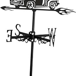 Enakshi (LABEL) Creations Black Pickup Truck Weathervane Gift Truck Ornament for Fence Roof Mount LawnHome & Garden|Yard, Garden & Outdoor Living|Garden D?©Cor|Weathervanes-image-91