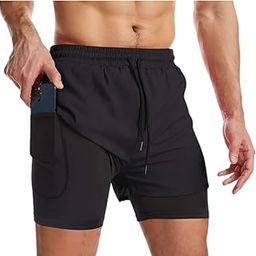 Oysters Men’s 2 in 1 Workout Shorts for Men with Phone Pockets-image-64