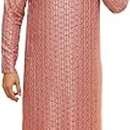 (Since 1958 Men's Cotton Rayon Shiny Thread Sequinned Kurta with White Pyjama-image-5