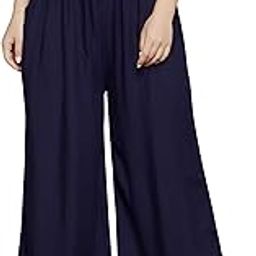 Women's Solid Rayon Palazzo Pants with Pocket | Comfortable Wide-Leg Ethnic Bottoms for Daily 8 Premium Colors-image-13