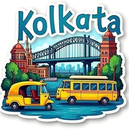 Kolkata City Theme Souvenir Wooden Fridge Magnet for Refrigerator - Kolkata Fridge Magnet for Kitchen & Home Decor | Perfect Souvenir Gift | Size 3x3 Inches | Pack of 1-image-98