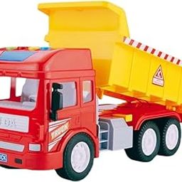 PLUSPOINT Big Dumper Truck Friction Powered Construction Truck Vehicles for Kids with Light and Music Pretend Play Toy Trucks Play Building Vehicles Set for Kids 3-14 Years (Big Dumper)-image-27