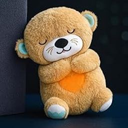 NeoComm Breathing Soft Teddy Bear Plush Sound Machine Baby Gift with Music, Lights & Breathing Motion Infant Toys for Newborns, Heart Beat Stuffed Animal Plush Cute Teddy Bear (Multicolor)-image-48