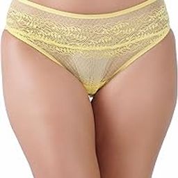 Women's Medium Coverage Soft Touch Microfiber Nylon Elastane Stretch Mid Waist Lace Styled Bikini.-image-70