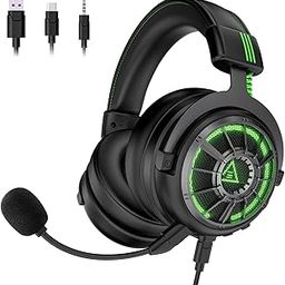 EKSA StarEngine Wired Gaming Headset 7.1 Surround Sound, Detachable ENC Noise Cancelling Microphone, Dual Chamber Drivers, Game/Music Mode, Over-Ear Headphones for PC, PS4, PS5, Xbox One, Switch-55