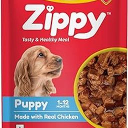 ZIPPY 1-12 Month Puppy Dog Food Chicken & Liver Chunks In Gravy Of Real Chicken | Gravy Meal Helps Strengthen Dog’s Immune System | Maintaining Strong Bones & Teeth | 1.02kg, Pack of 12(85g Each Pack)-image-35