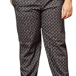 by The Indian Garage Co Men Plus Size Regular Fit Geometric Print Mid-Rise Lounge Pants-image-85