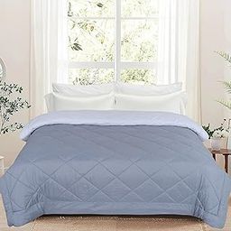 Microfiber Reversible | Super Soft| Lightweight 220 GSM Comforter, Double Size Duvet Quilt (95" x 100", Dual Color)-picture-25