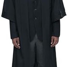 Unisex Regular Fit Black Rayon Advocate Gown for Formal Wear High Court & Bachelors-picture-45