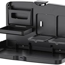CARIZO Multipurpose Portable Car Back Seat Tray Black, Travel Dining & Work Desk for Rear Seat Passengers Compatible with Hyundai Creta (Type-II) 2020 Onwards-20