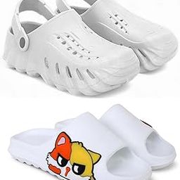 Combo Pack of 2 Slipper/Flip Flops/Slides/Clogs/Sandals for Men (Clog-200-M, YN-11)-4