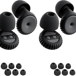 Ear Plugs for Sleeping, Made of Ultra-Comfortable Edible Silicone with Passive Noise Reduction Technology, Super Soft, Reusable Hearing Protection for Noise Reduction 35 dB, 8 Ear Tips in XS/S/M/L-16