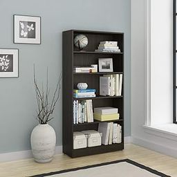 Spacewood William Book Shelf for Home | 3 Year Warranty | Home Library, for Wall, Stand, Case 1600 X 800 Engineered Wood, 5 Shelves - Fumed Oak-30