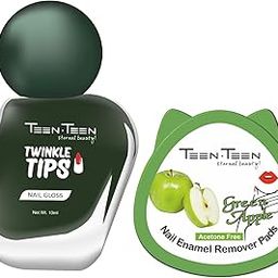 TEEN TEEN Twinkle Tips Nail Polish 10 ml - Shade 09 With Nail Polish Remover Pads-image-126