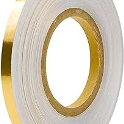 ONEHOME Golden Tape (1CM x 50M) - Self-Adhesive Tiles Gap Foil Line Border Tape| Mirror Finish| DIY Craft| Decorative Floor Sealing Strip, Seam Sticker, Golden Patti for Home, Wall, Ceiling & Cabinet.-image-34