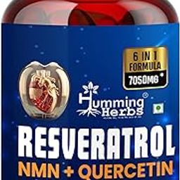 Trans Resveratrol 98% Highly Purified and Bioavailable With NMN, Quercetin, Fisetin and Spermidine – Natural Antioxidants to support Heart health, energy metabolism, insulin sensitivity and Circulatory function 90 Cap-image-30