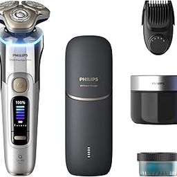 Philips World's No.1 Electric Shaver | Our Closest Shave Ever - 0.08 mm below Skin Level | Powered by AI | SkinIQ Pro Tech | UV Case - Kills 99.9% Bacteria | Quick Cleaning Pod | 5 Shaving Modes| Pressure & Motion Guidance | 7 Yr Warranty | XP9404/46-14