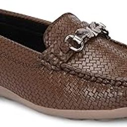 Women's Rich Quality|Comfortable|Ultra Lightweight|Casualwear Synthetic Leather Buckle Loafer's-image-66
