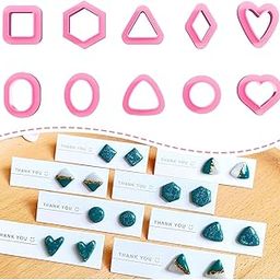 Polymer Clay Cutter Cutters | Clay Cutter Clay Tool | Basic Shapes Earing Making Tools | Clay Cutter Tool Jewellery Making Tools | Color May Vary | Set of 10 Cutters |-picture-27