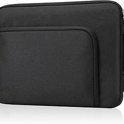 hirTa Tronic 17.3 inch Laptop Sleeve Case Cover with Front Pockets Lightweight Waterressitance for Chromebook Surafcebook Yoga MackBook Pro -Charcoal Black-picture-13