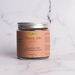 Trikuta Oils Jammu Apricot Hair Mask/Pack | Enriched with Bitter Apricot Kernels & Sweet Apricot Oil for Hair | Natural Hair Mask for Frizzy, Dry & Damaged Hair | Pure (250 Ml)-image-63