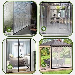 Mr.ChickWala Waterproof Outdoor Transparent PVC Solid Curtain, 0.30mm Thick, with Rust-Proof Eyelet, for Balcony, All Seasons Protection (4.5 x 7)-image-42